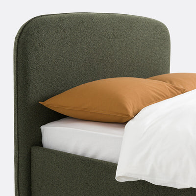 Lit coffre bouclette avec sommier relevable 140x190cm, Conto La Redoute Interieurs