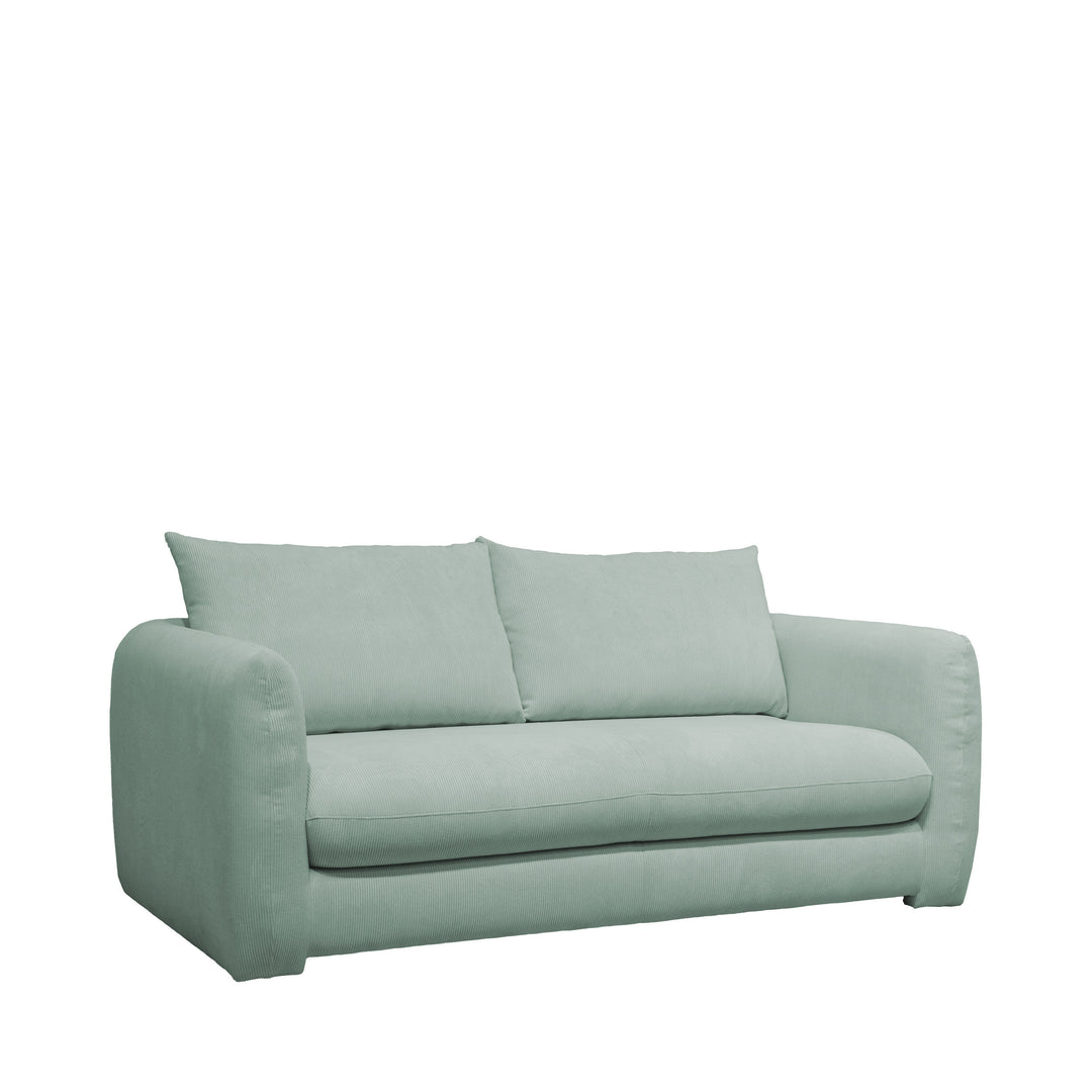 Canapé Drawer convertible en velours côtelé vert eau WIAME