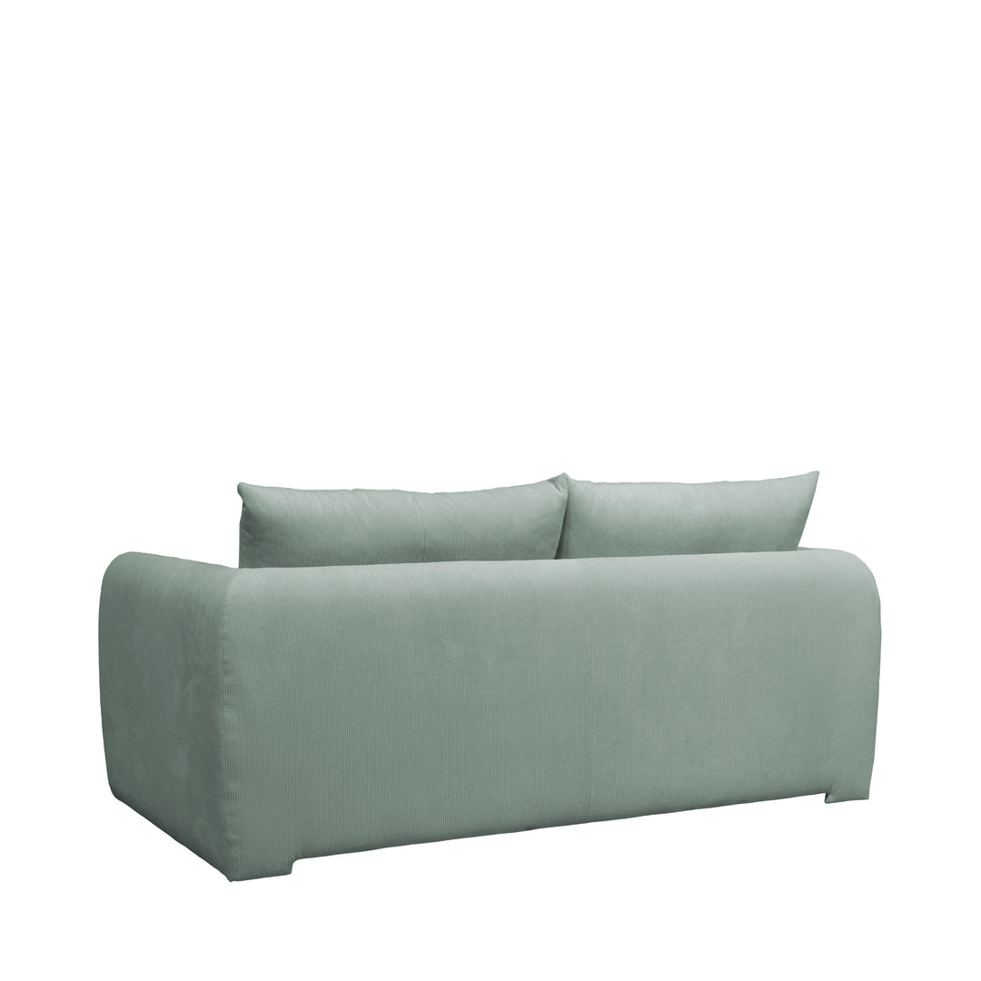 Canapé Drawer convertible en velours côtelé vert eau WIAME
