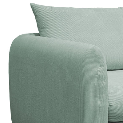 Canapé Drawer convertible en velours côtelé vert eau WIAME