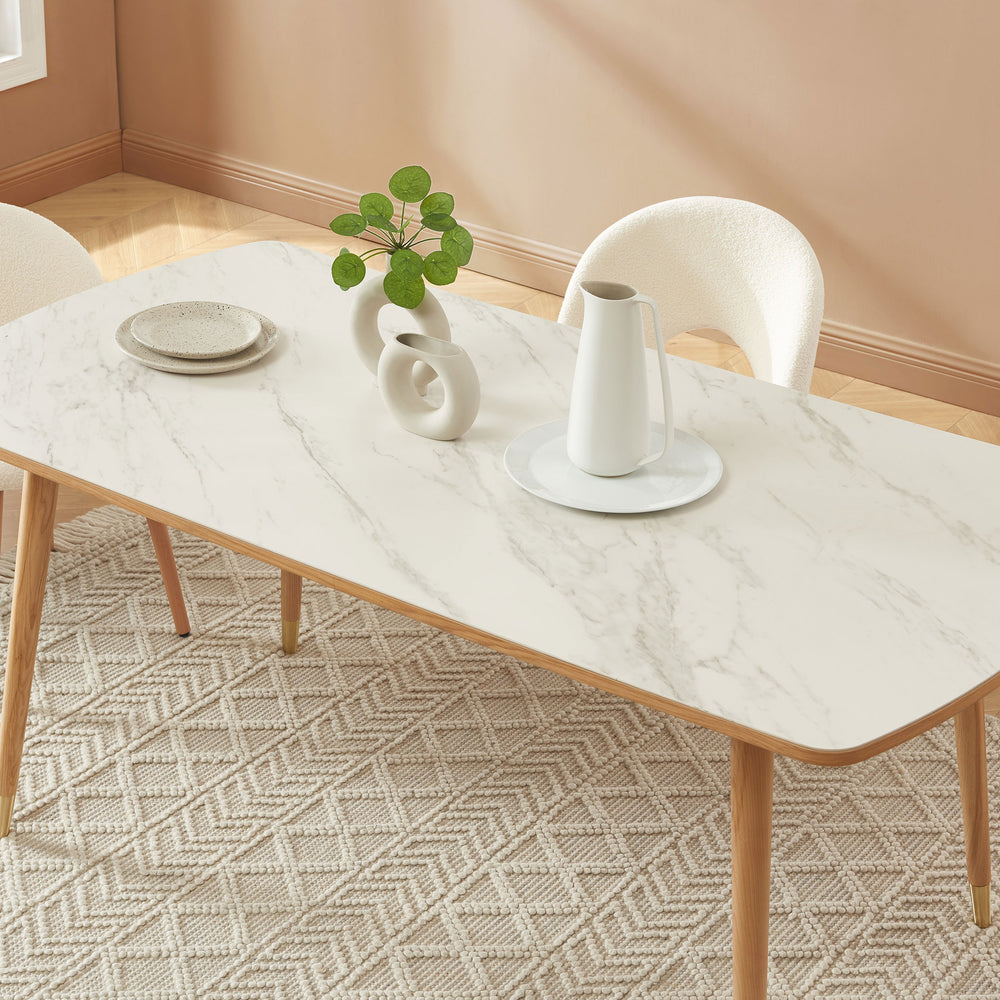 Table à manger 6 personnes en bois et céramique  Drawer - Léger défaut