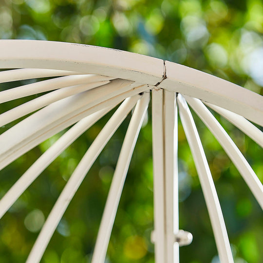 Banc en fer blanc vieilli LOBERON Rivandelle — photo produit