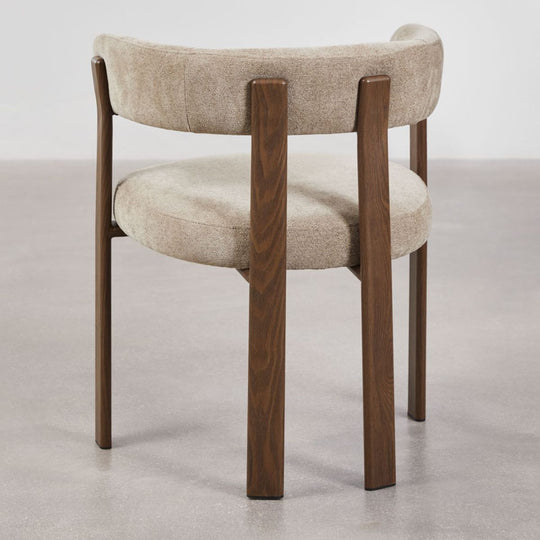 Lot de 4 chaises SKLUM Jolie  avec accoudoirs de salle à manger en tissu chenille