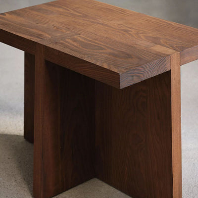 Zara Home- Table d’appoint Vincent Van Duysen – Bois de frêne thermo-traité & pierre naturelle