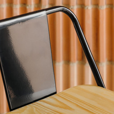 Lot de 4 tabourets hauts SKLUM avec dossier en acier Lix