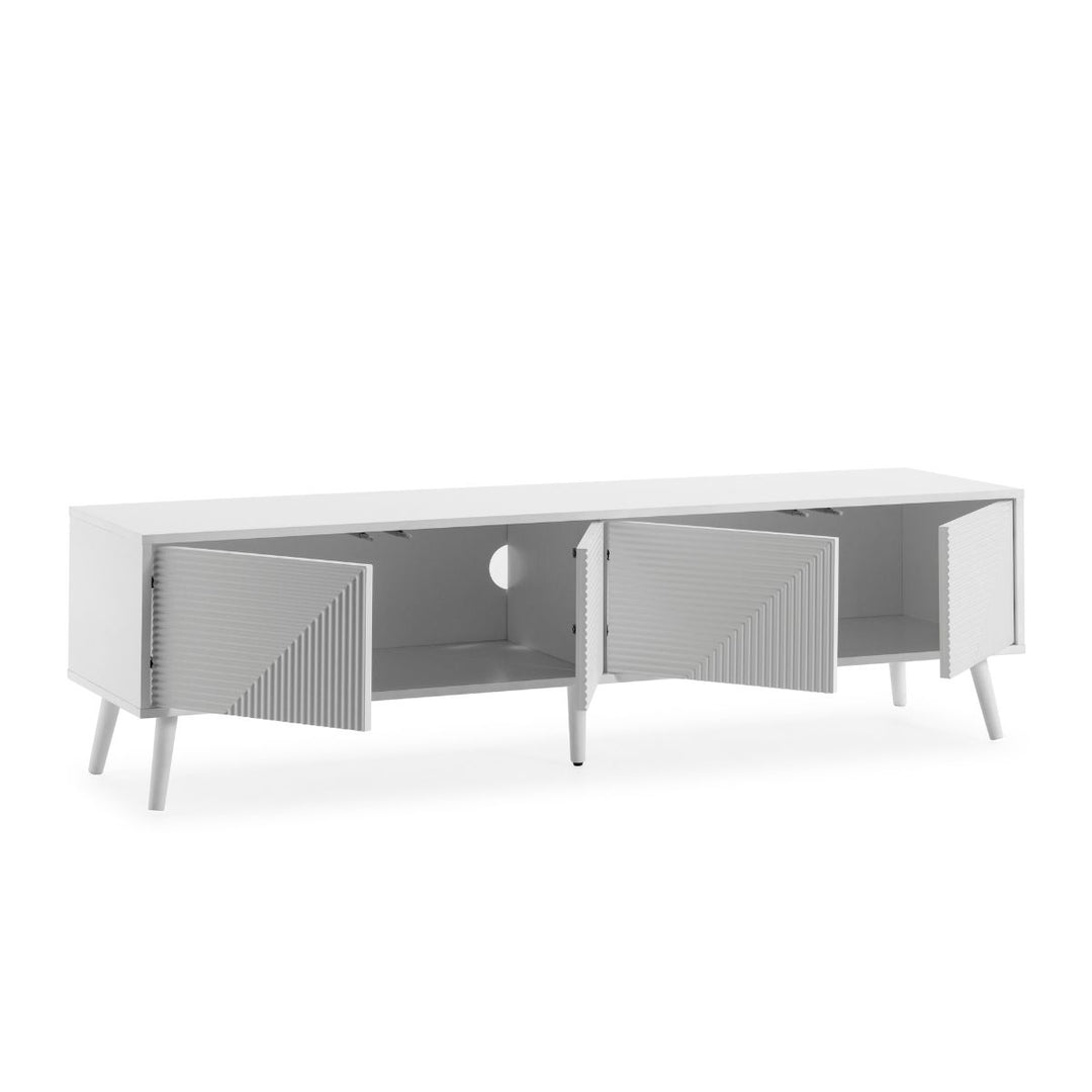 Meuble TV Telmo 4 portes couleur Blanc largeur 160 cm