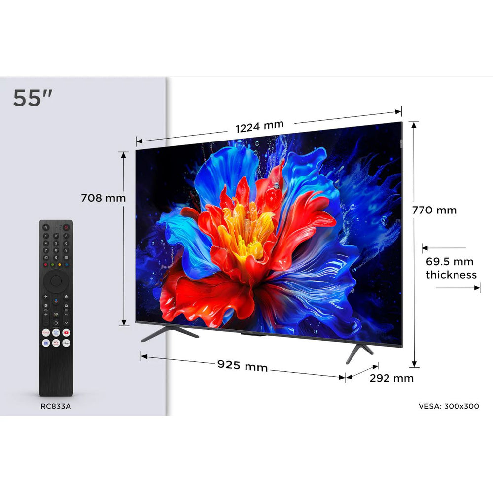TV TCL TV Smart QLED 4K UHD 55P8K 55"