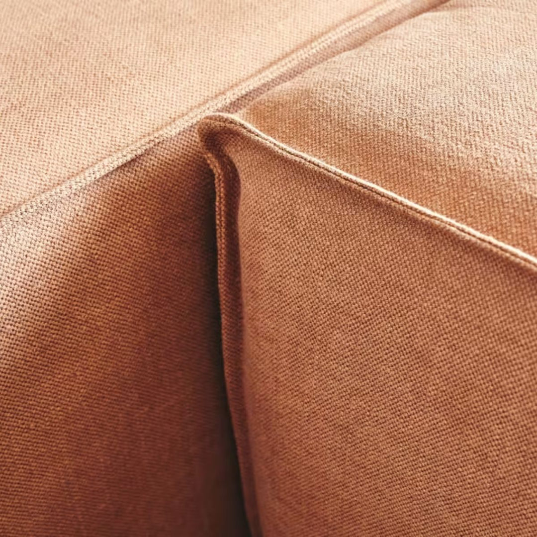 Canapé modulable 3 places avec angle et pouf ARIA caramel – Kipli