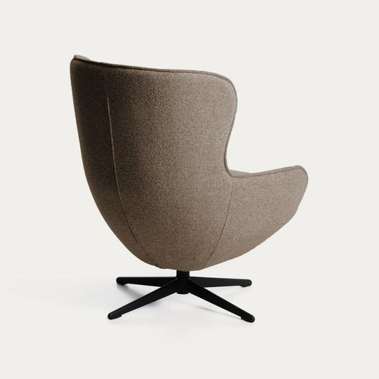 Fauteuil KAVE HOME Sorile pivotant chenille marron