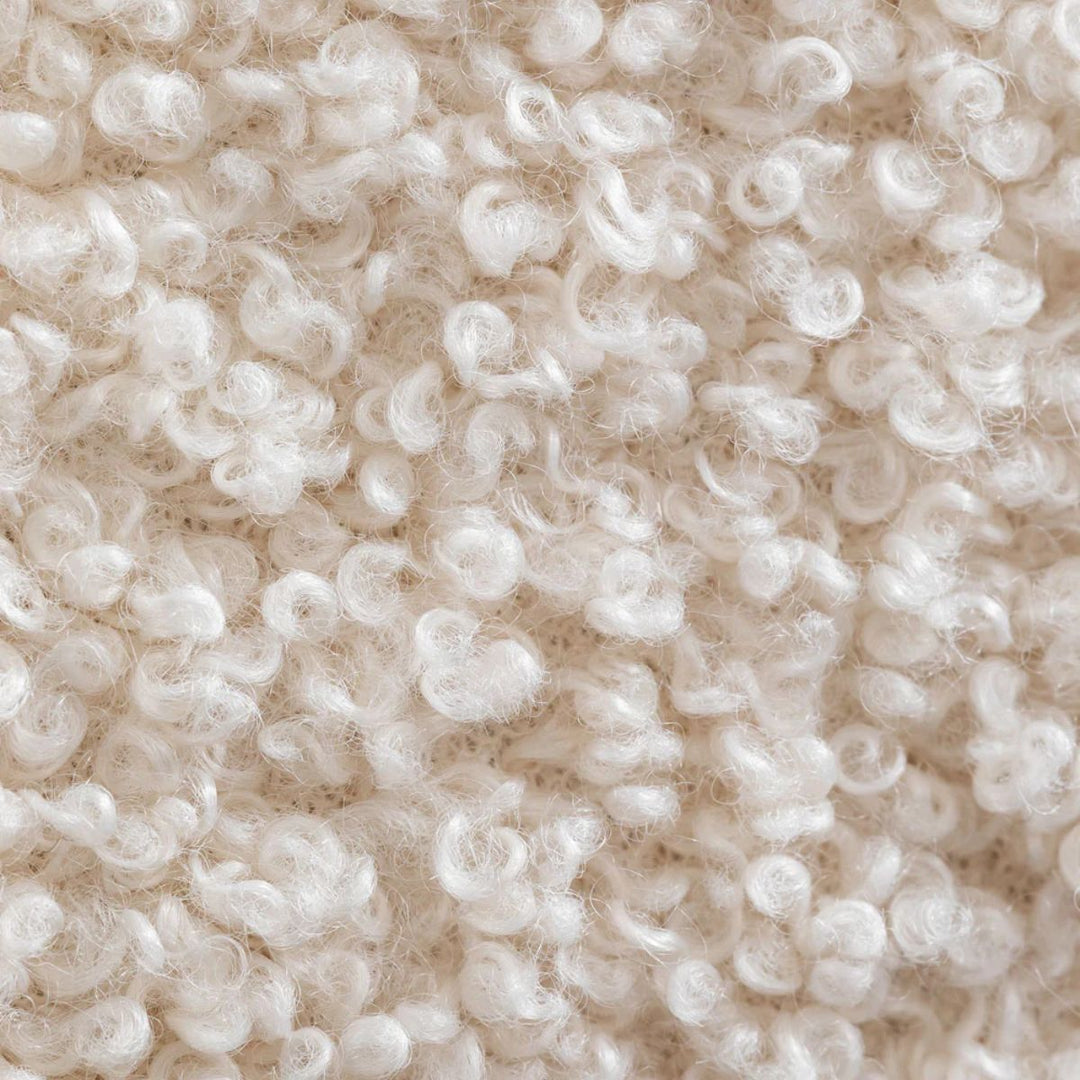 Module central SKLUM Fogler en tissu bouclette beige