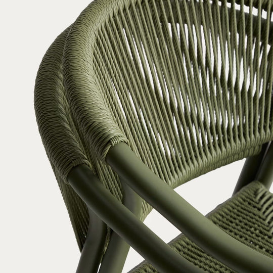 Lot de 4 chaises KAVE HOME Livadia Aluminium Vert