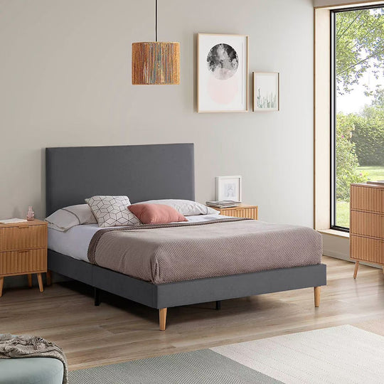 Sommier tapissier Aura 140x190 cm gris