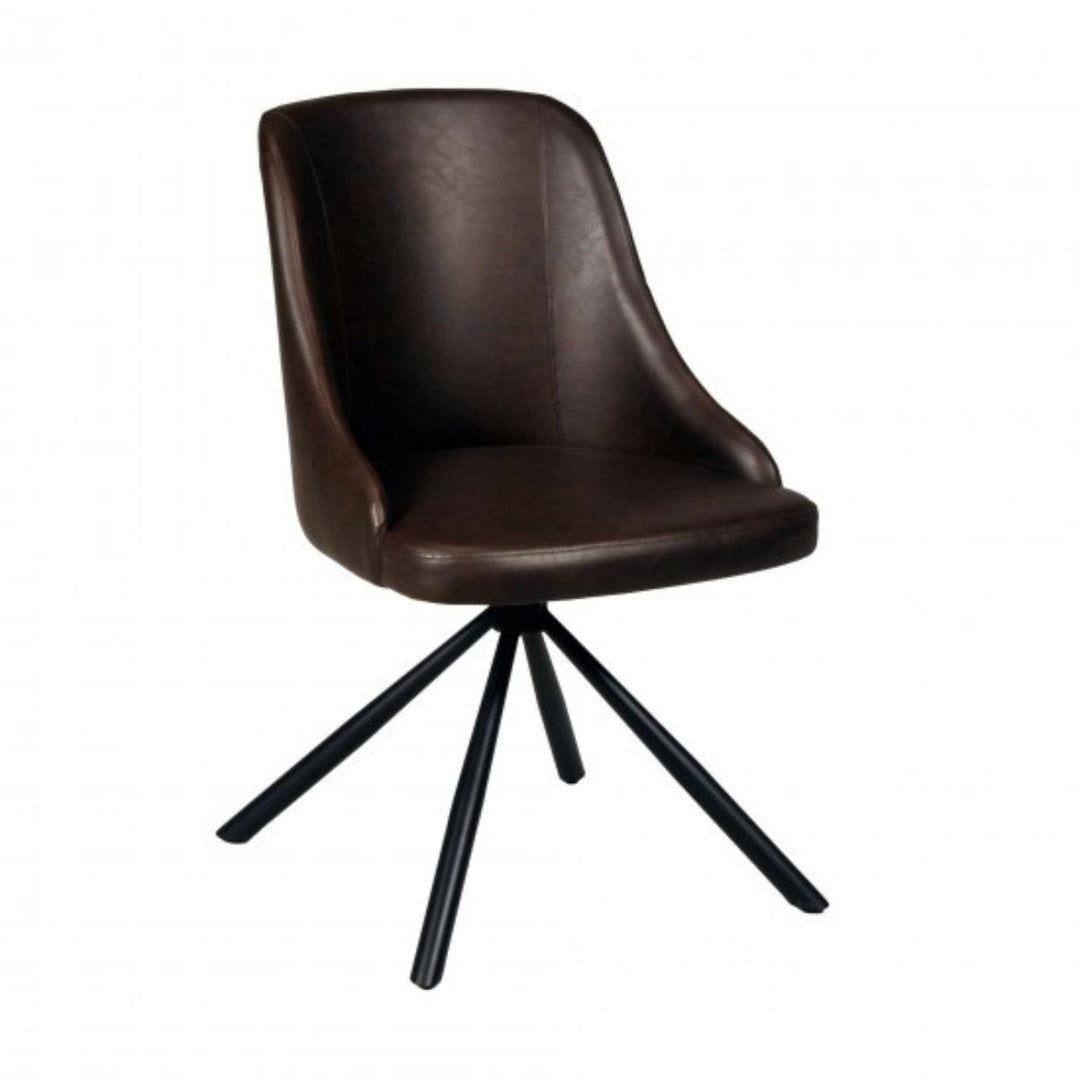 Chaise WEBER INDUSTRIES HORIZON pivotante 360° métal Marron