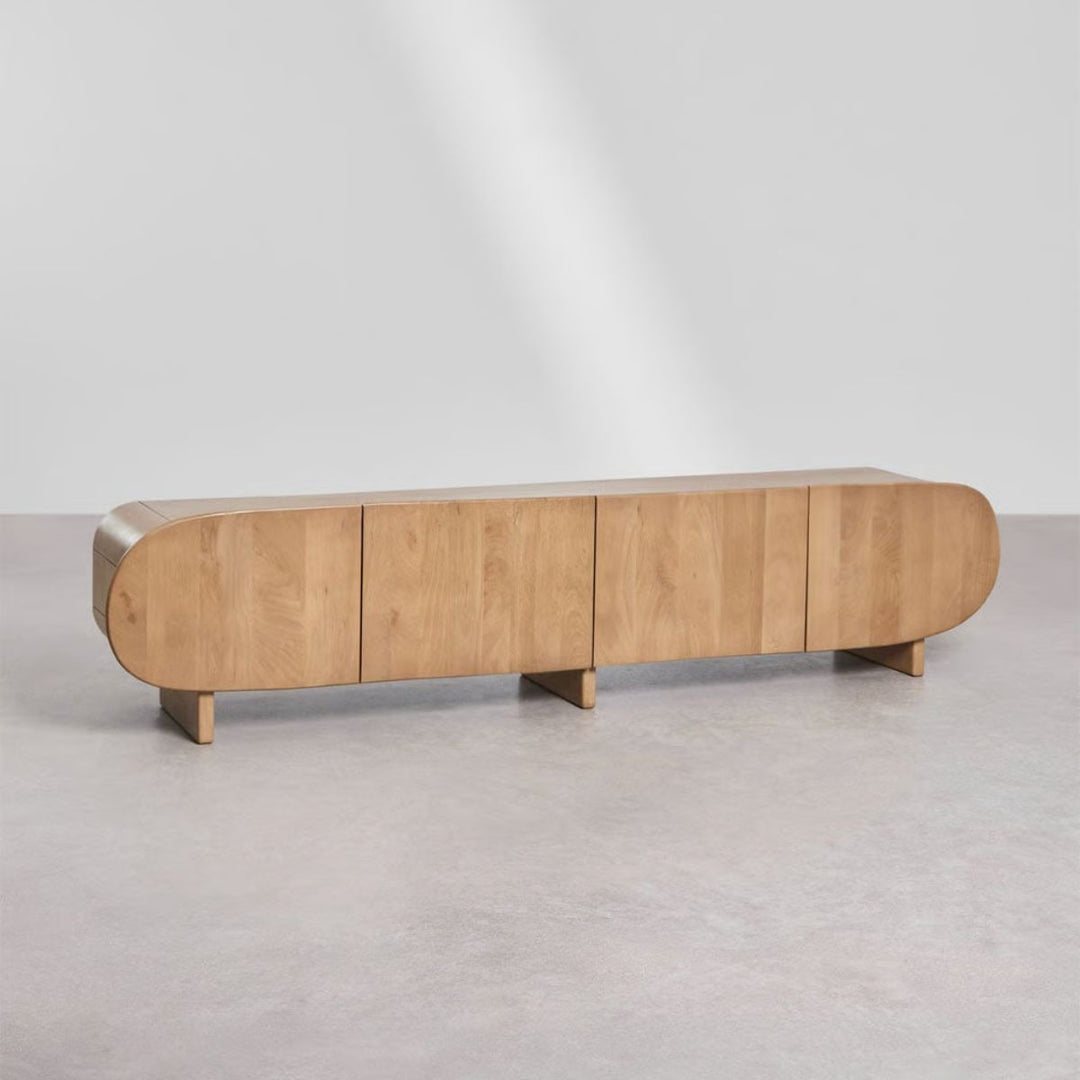 Meuble TV SKLUM 220x40 cm en bois de manguier Agathe