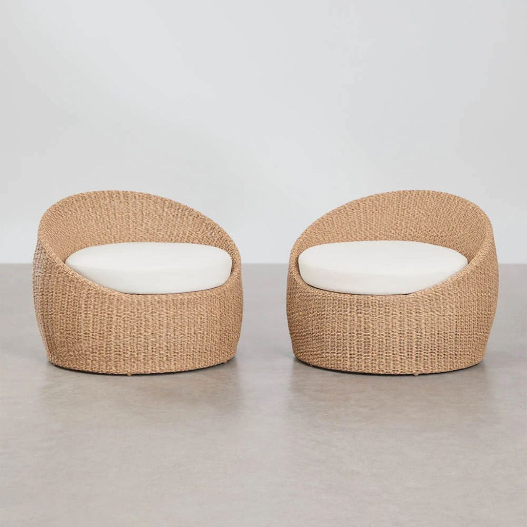 Lot de 2 fauteuils de jardin SKLUM en rotin synthétique Clarnyx