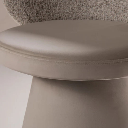 Lot de 2 Chaises pivotantes MICADONI Inez en tissu structurel beige