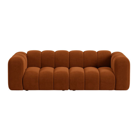 Canapé MICADONI Lupine en velours Terracotta