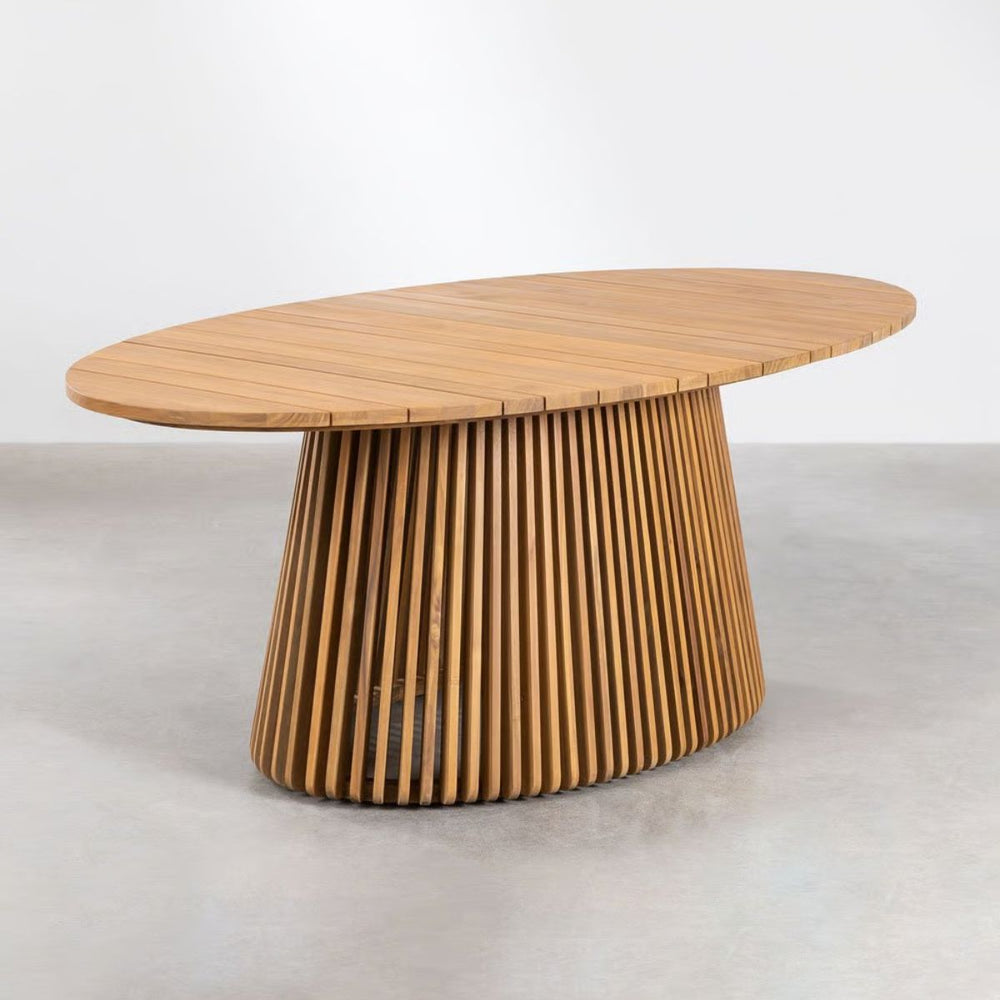 Table de jardin ovale SKLUM 200x110 cm en bois d'acacia Mura