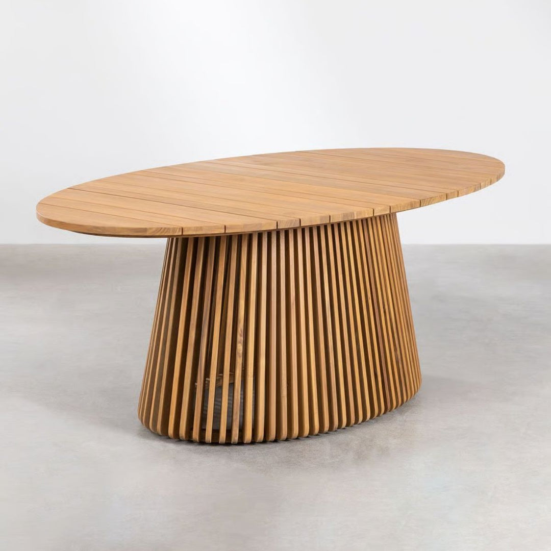 Table de jardin ovale SKLUM 200x110 cm en bois d'acacia Mura