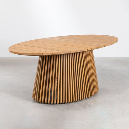 Table de jardin ovale SKLUM 200x110 cm en bois d'acacia Mura