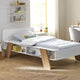 Lit enfant VERTBAUDET avec rangements LIGNE ARCHITEKT - blanc/bois