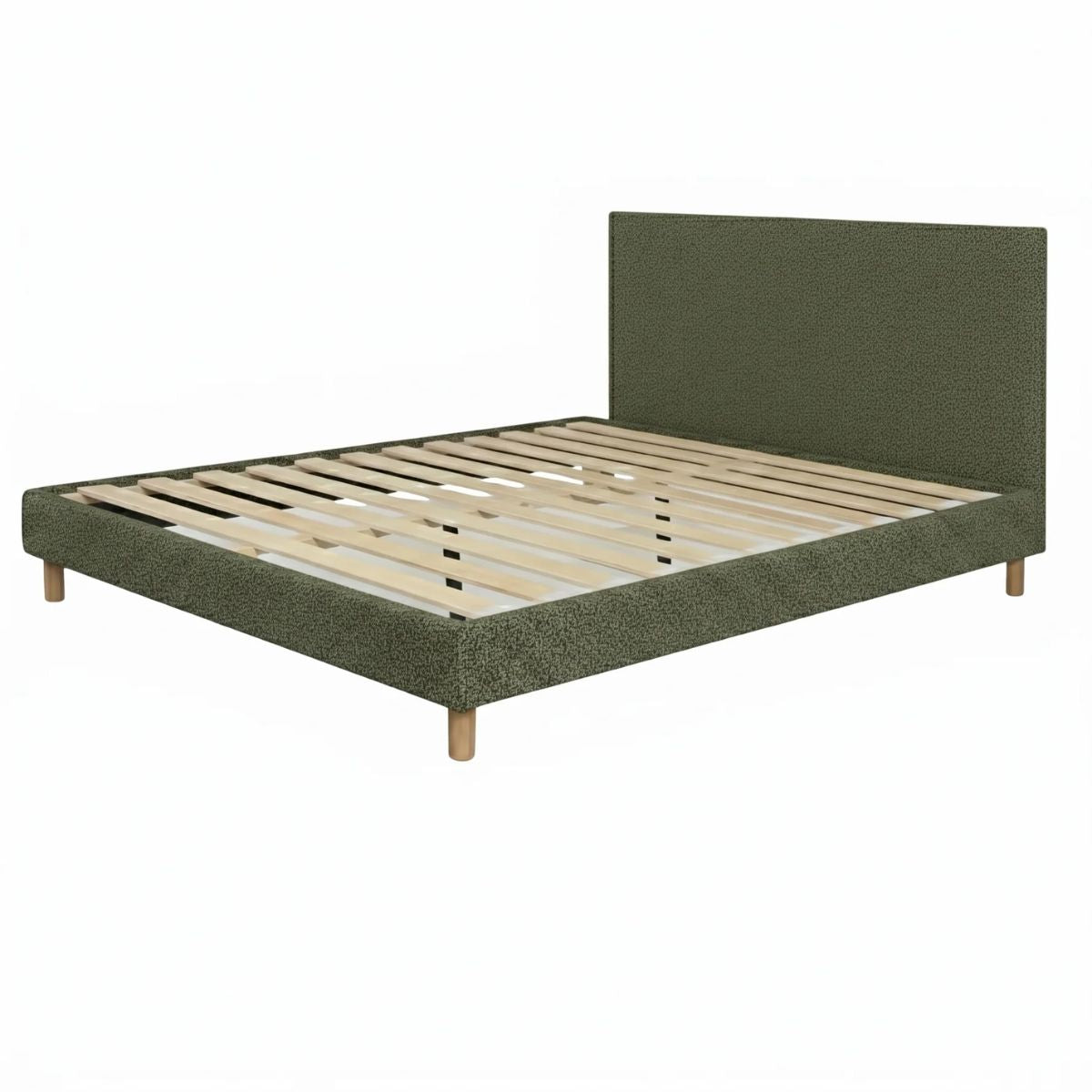 Lit avec tête de lit LOFT tissu Bouclette