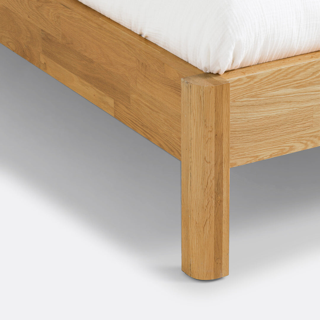 Lit en chêne massif 160x200cm abouté avec sommier, Zulda La Redoute Interieurs