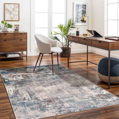 Tapis Abstrait Moderne Bleu/Gris Miami