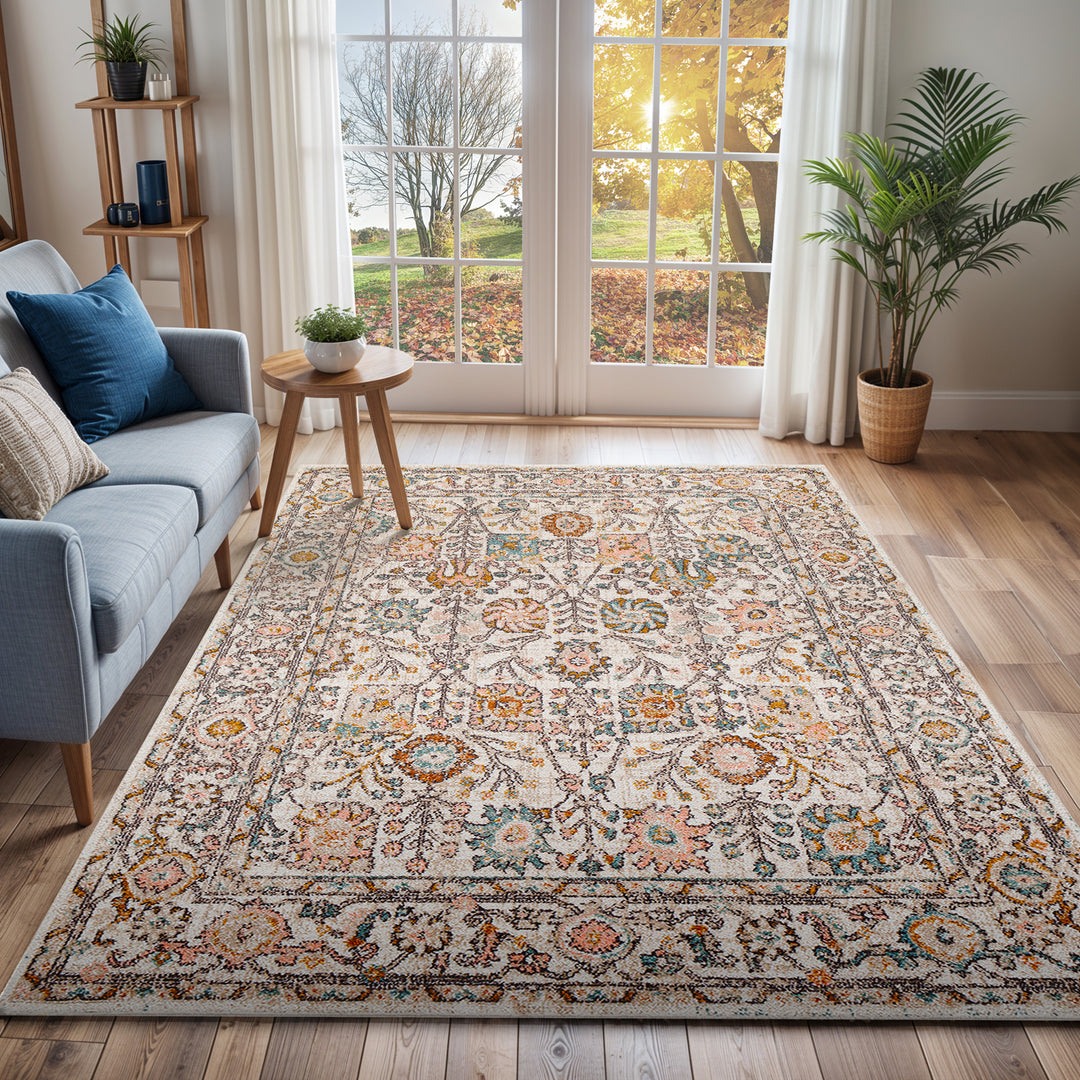 Tapis Vintage Wcklow Oriental Rose/Blanc