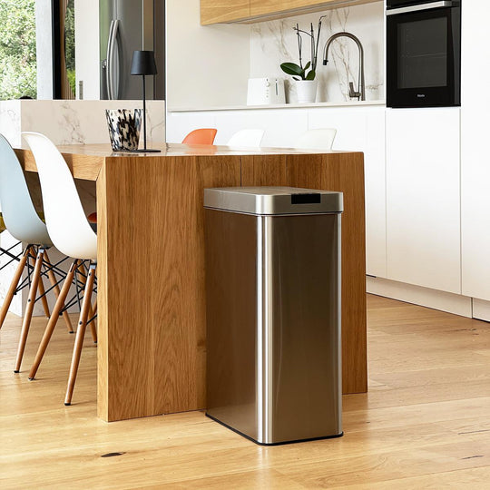 Poubelle automatique Inox ouverture papillon
