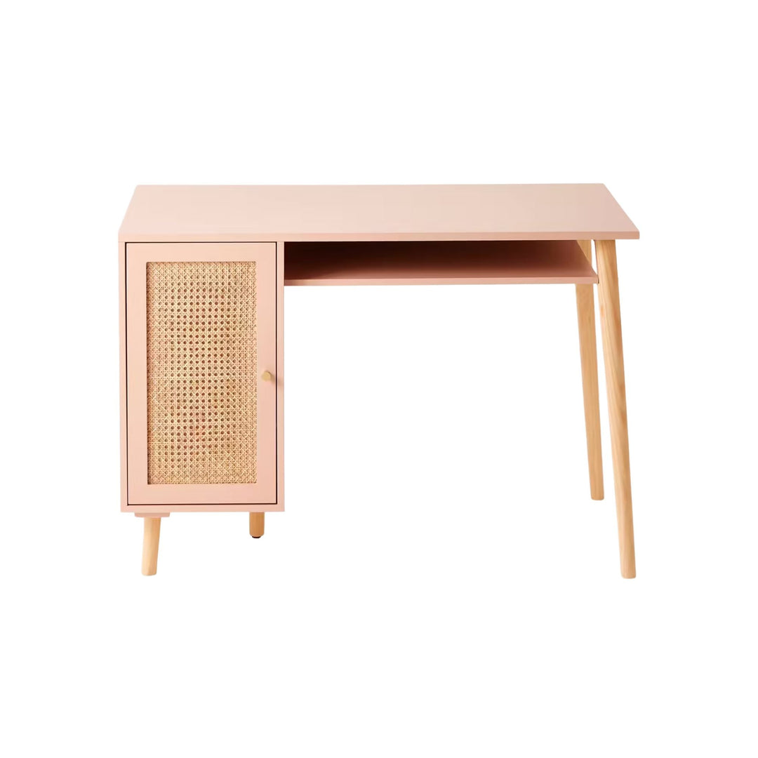 Bureau enfant VERTBAUDET Poésie en cannage rose nude