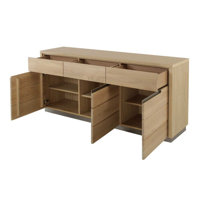 Buffet Landrom 3 portes et 3 tiroirs en chêne massif