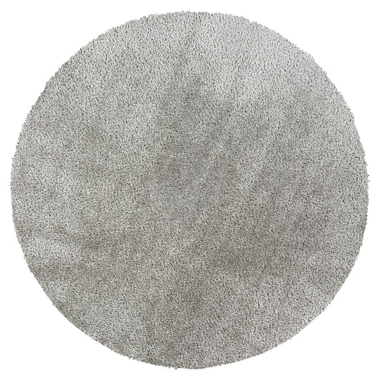 Tapis Rond Shaggy Moderne Gris Foncé Rond Trento