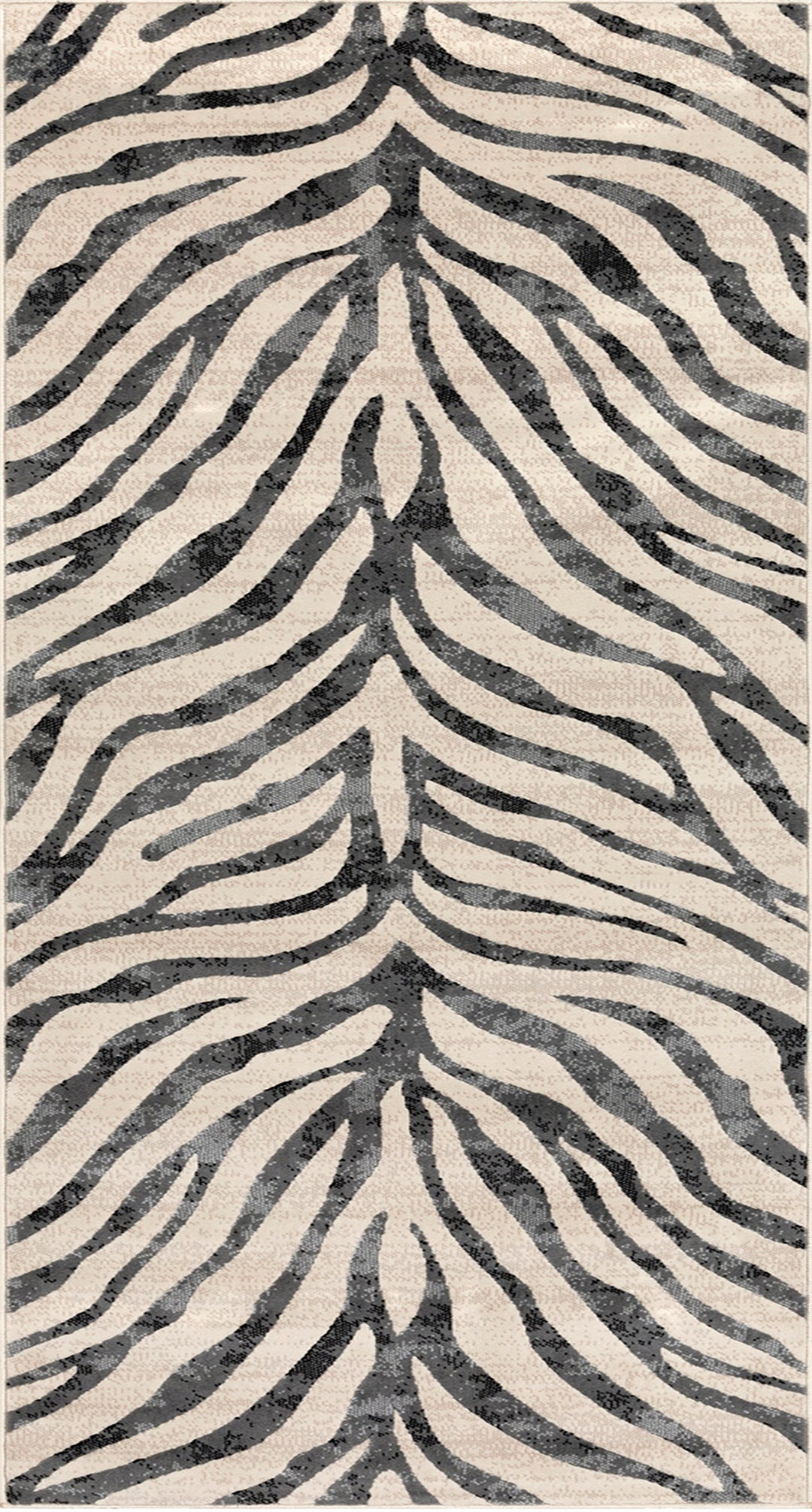 Tapis Zébré Bohème Gris Foncé/Beige Luanda