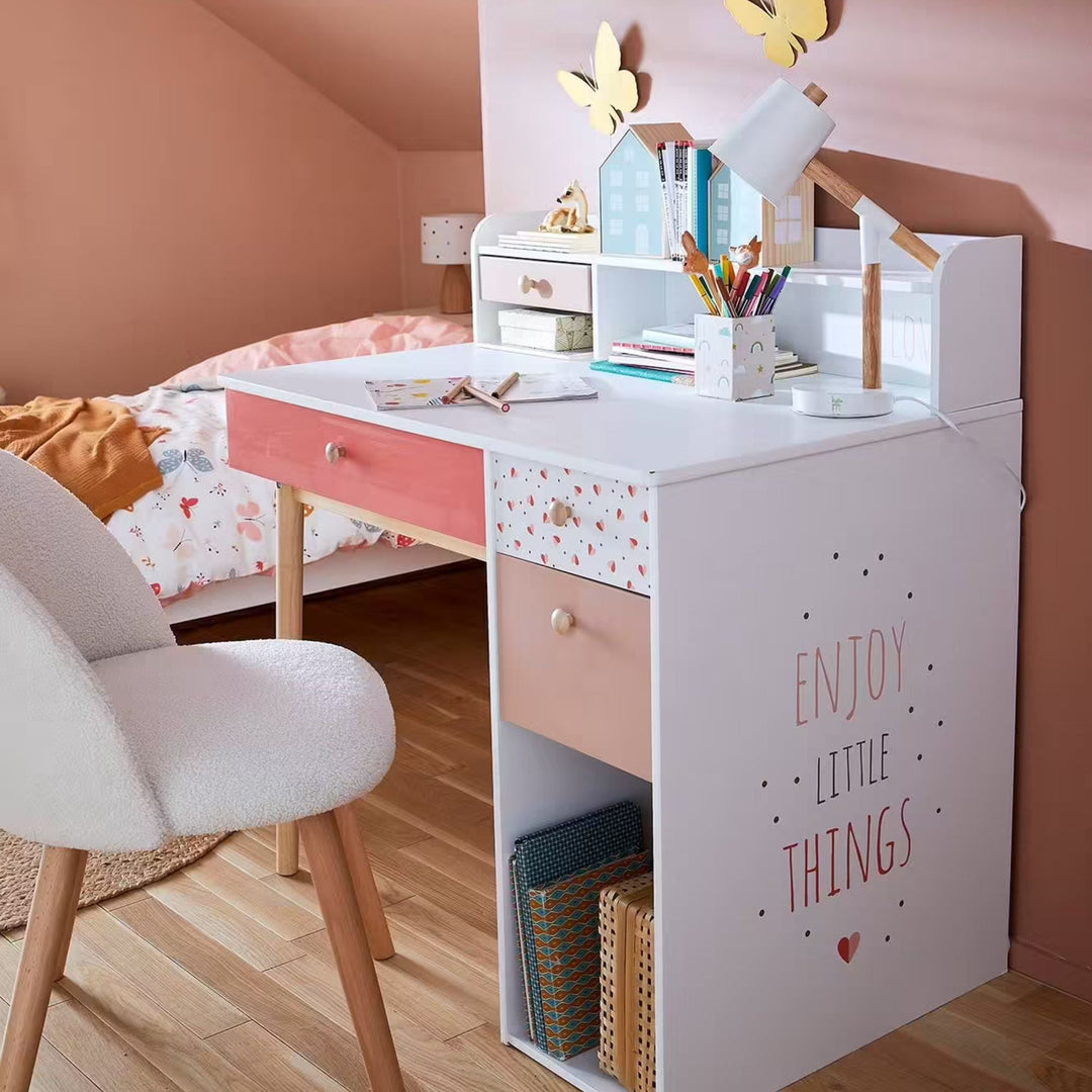 Bureau enfant VERBAUDET Léa blanc/bois