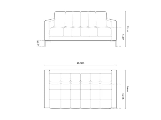 Canape Cosmopolitan Design Bali 2 places Beige