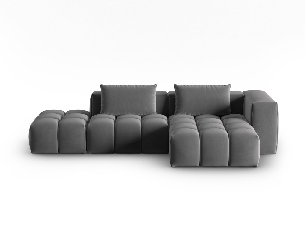 Canapé d'angle droit Lorella 4 places gris – Christian Lacroix
