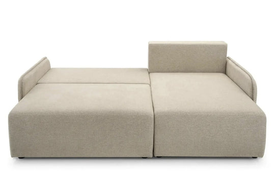 Canapé d'angle reversible SACHA tissu chiné beige