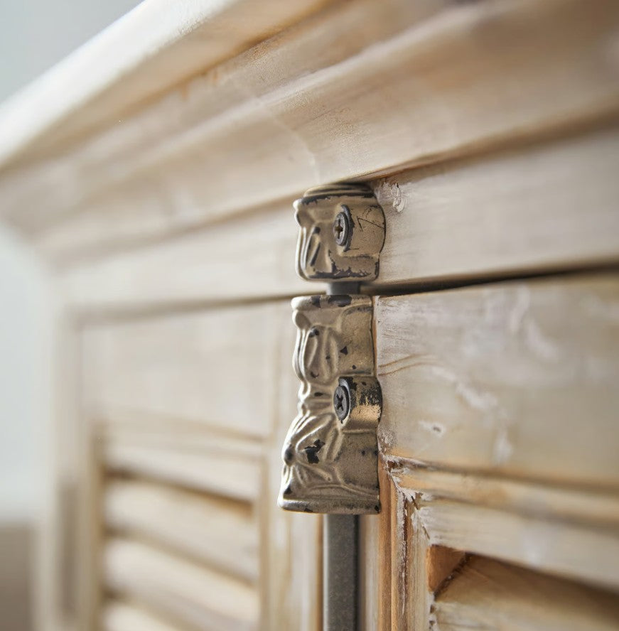 Meuble vasque LOBERON Cuthbert marron vieilli blanc