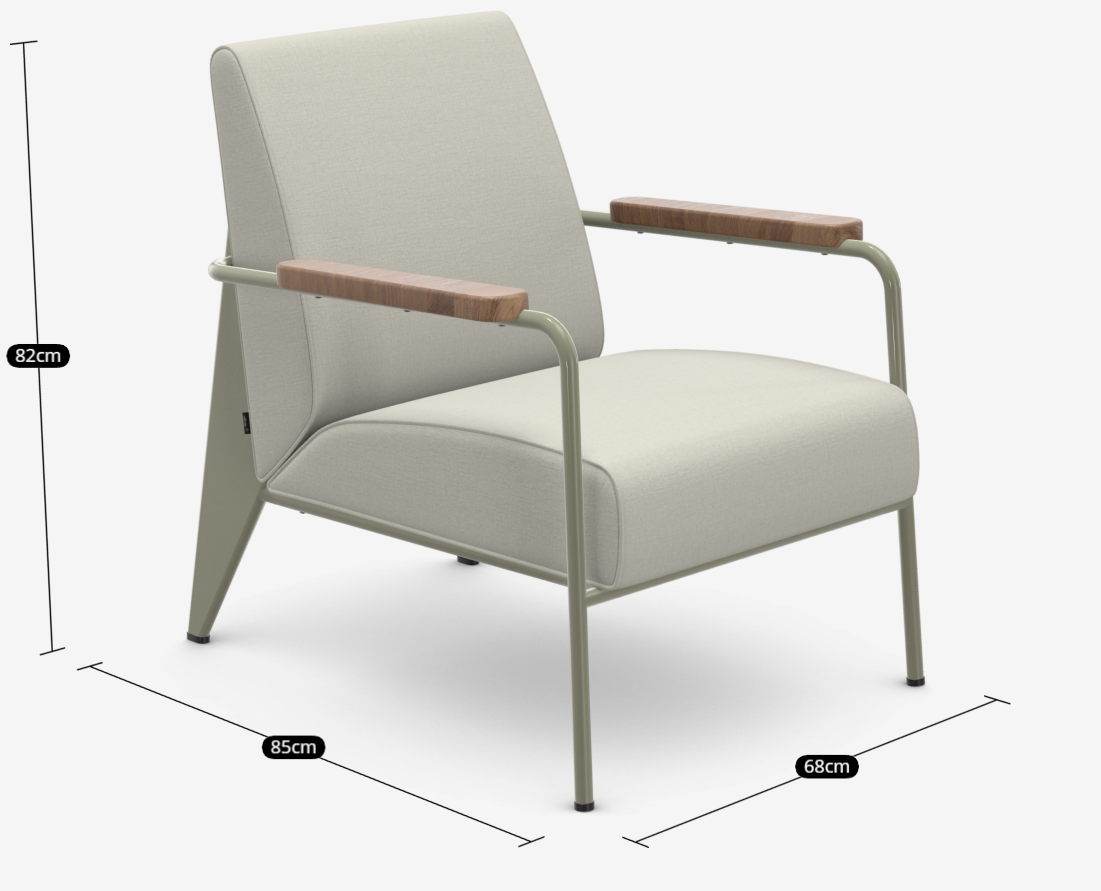 Fauteuil de salon VITRA - Design iconique de Jean Prouvé