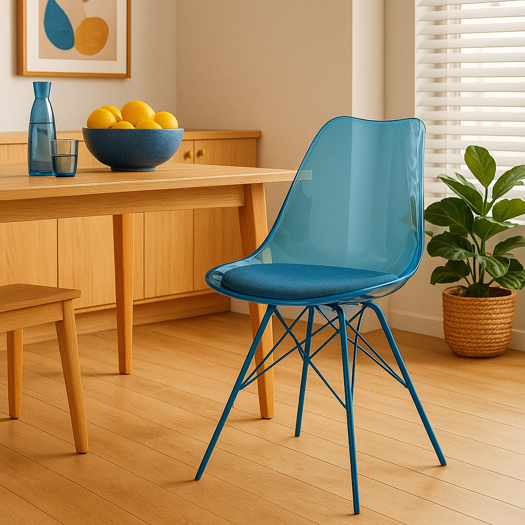 Lot de 4 chaises AMADEUS bleues - CASTILLE