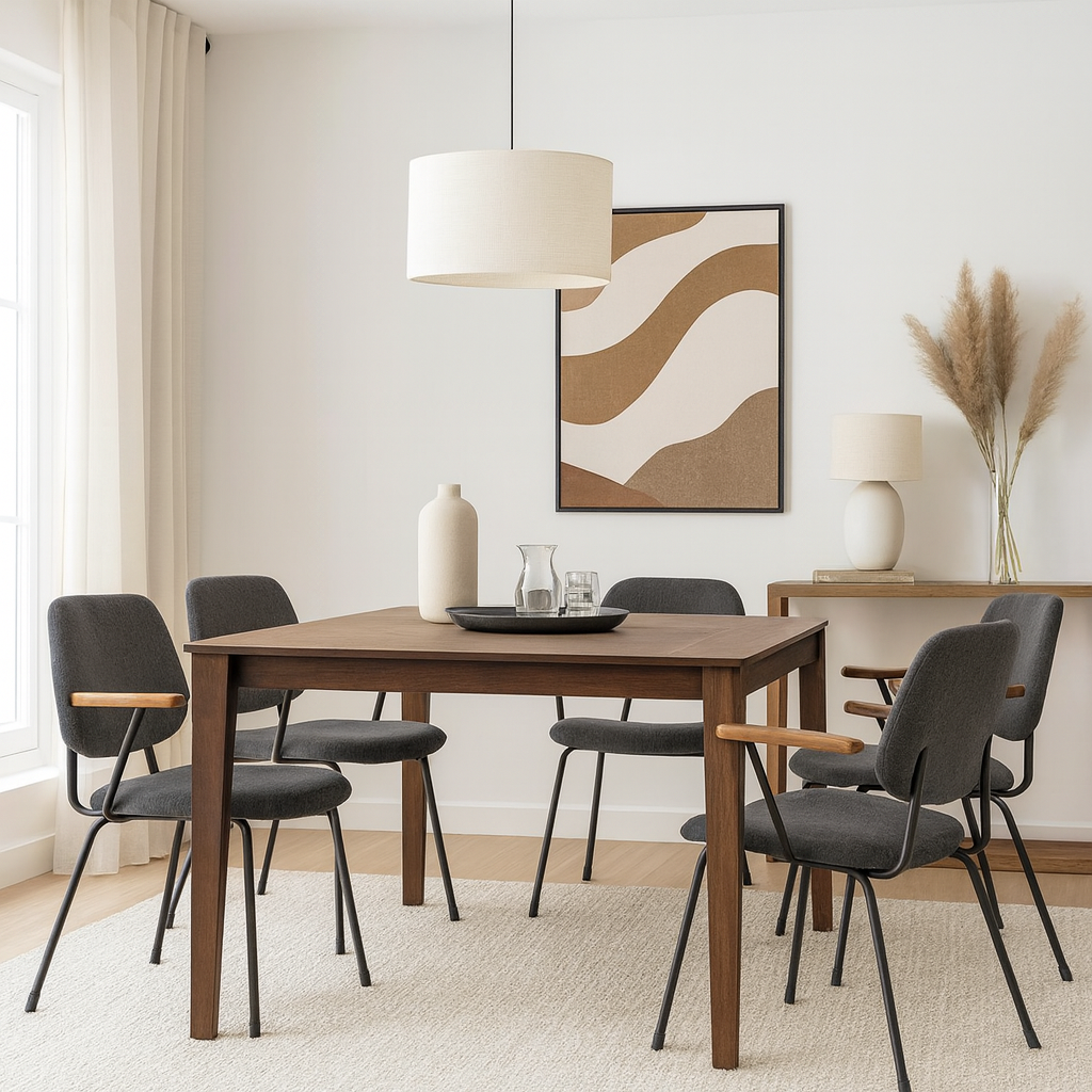 Lot de 4 chaises AMADEUS grises - ARNOLD