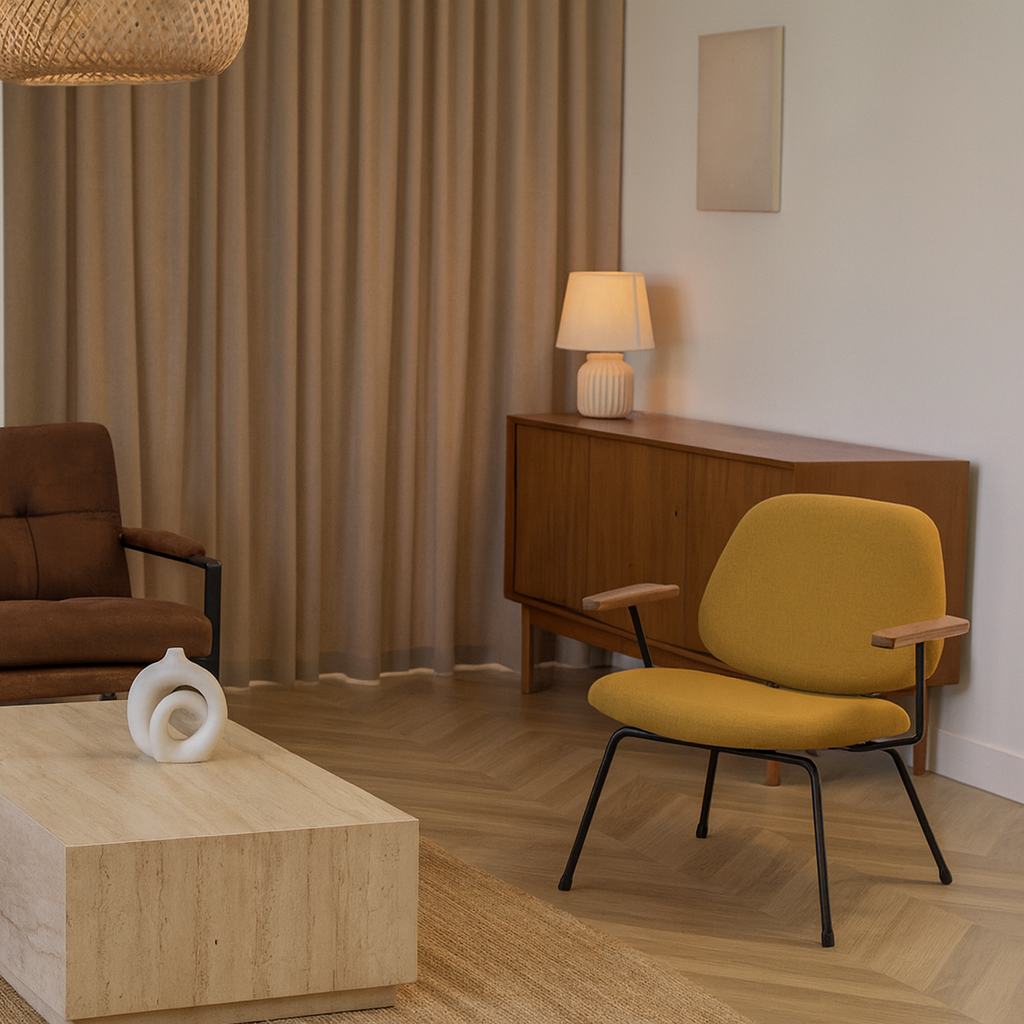 Fauteuil AMADEUS jaune - ARNOLD