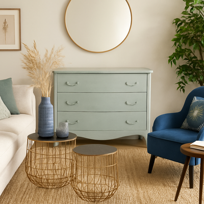 Commode 3 tiroirs grise - AMADEUS