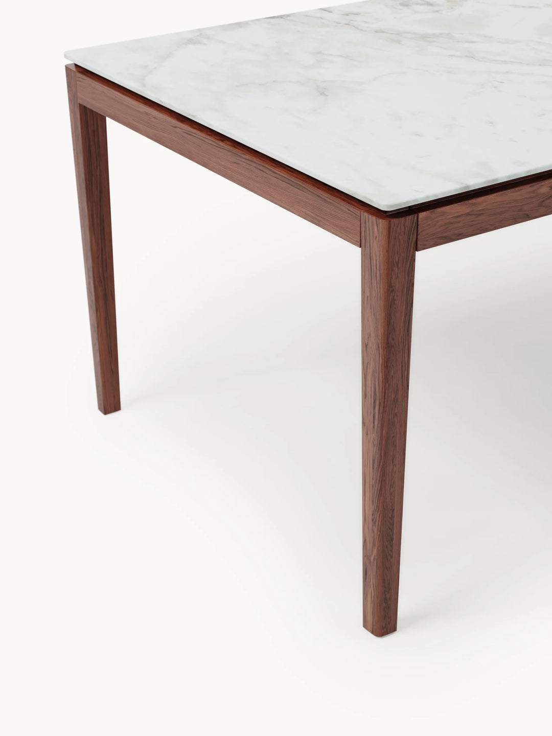 Table à manger WESTWING effet marbre 8 places en céramique blanche JACKSON
