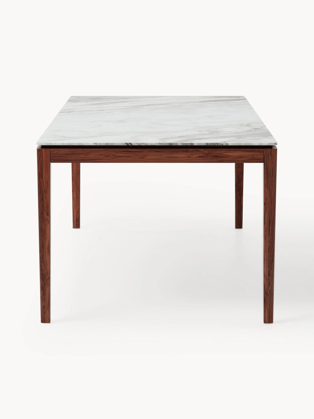 Table à manger WESTWING effet marbre 8 places en céramique blanche JACKSON