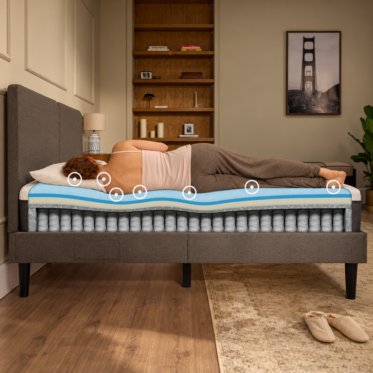 Matelas EMMA Original Pro hybride thermorégulant à ressorts ensachés 27cm