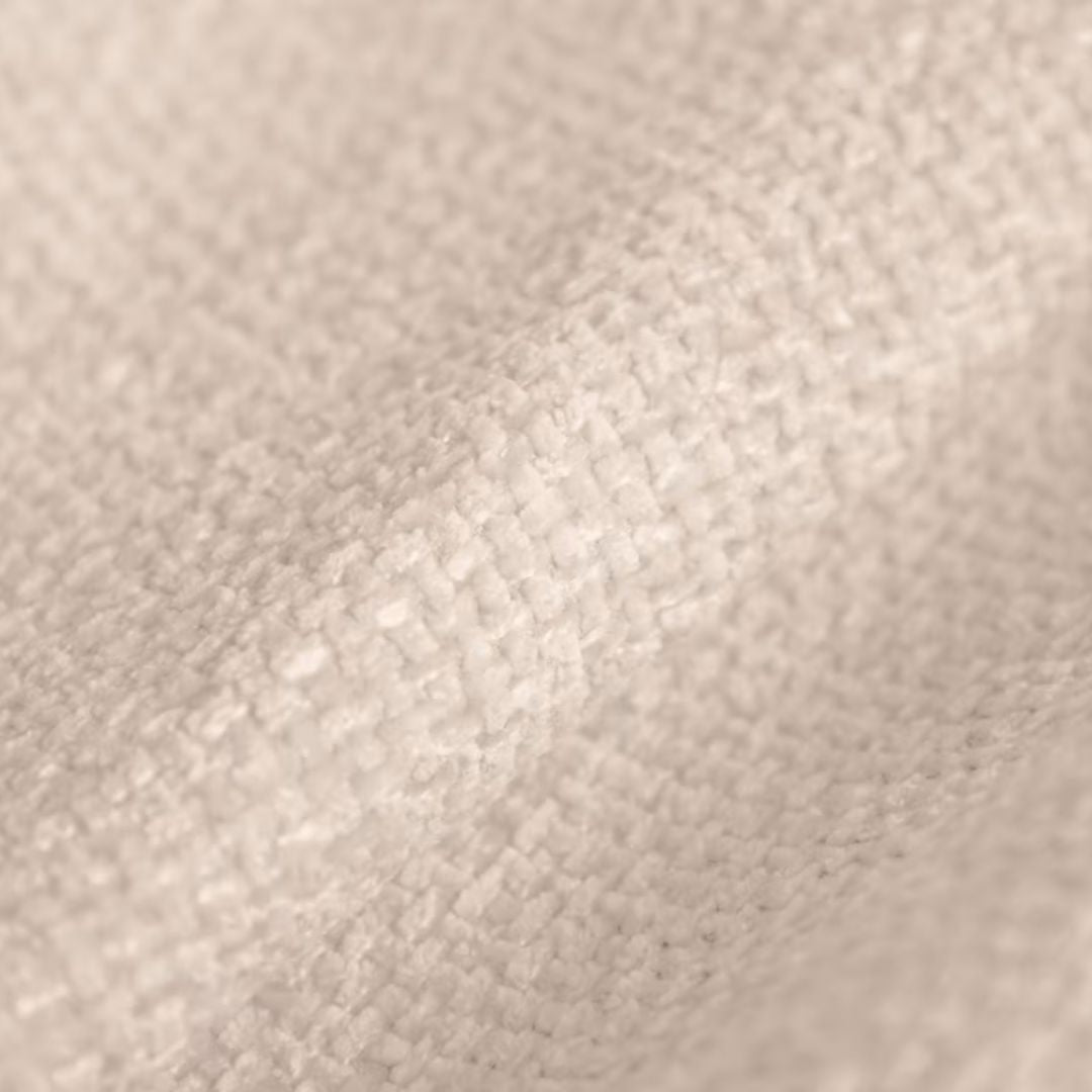 Canapé Lionel d'angle droit modulable 4 places en tissu chenille beige clair