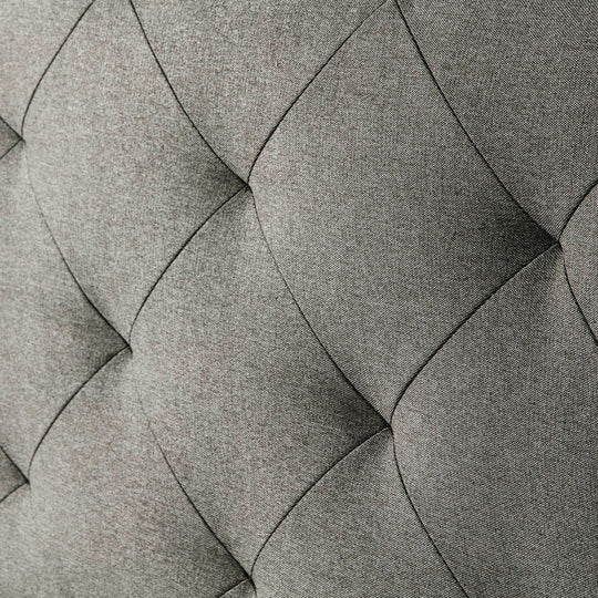 Tête de lit capitonnée en tissu gris 150x60cm