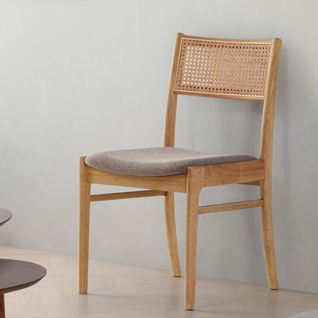 Lot de 2 chaises en bois massif Vilma couleur chêne